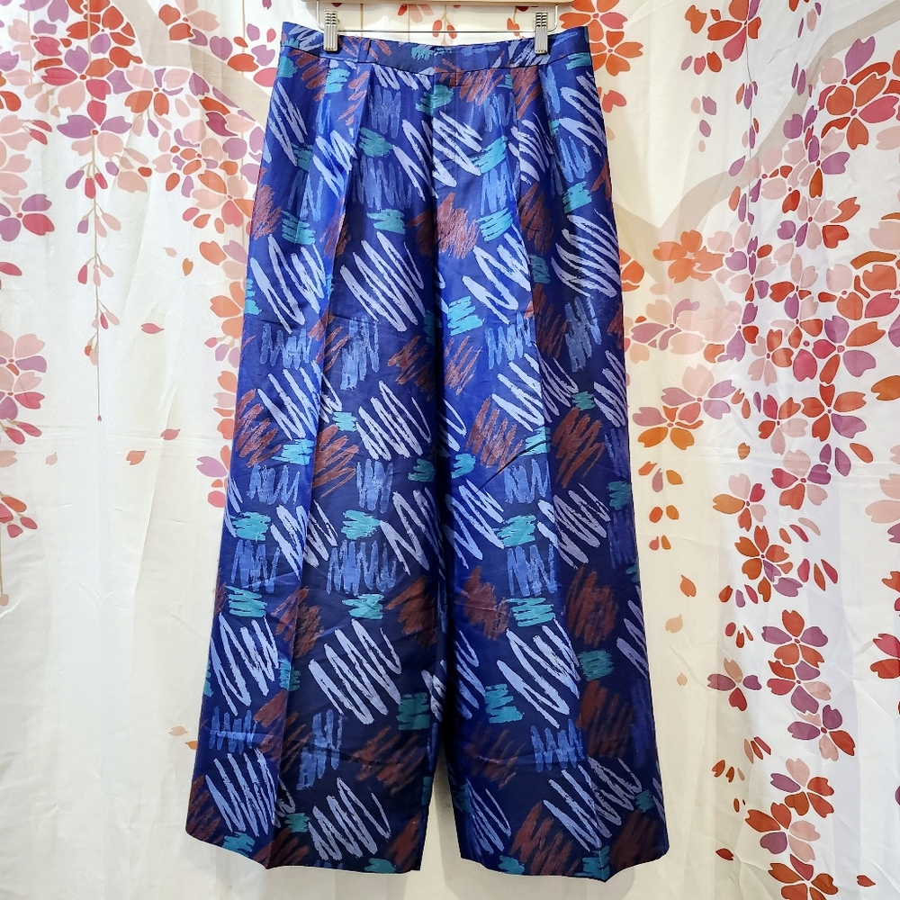 Vintage abstract wide leg pants